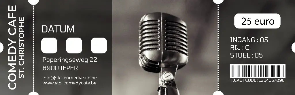 Ticket Comedy & Apero Café 6 juli '25 excl. buffet